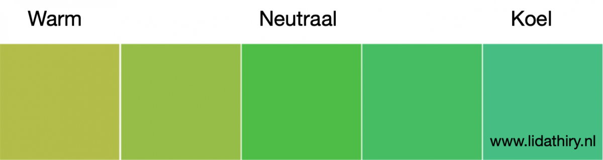 Het verschil tussen warm en koel groen