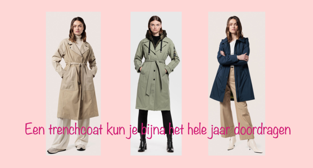 De trenchcoat is de ideale jas voor in je basisgarderobe