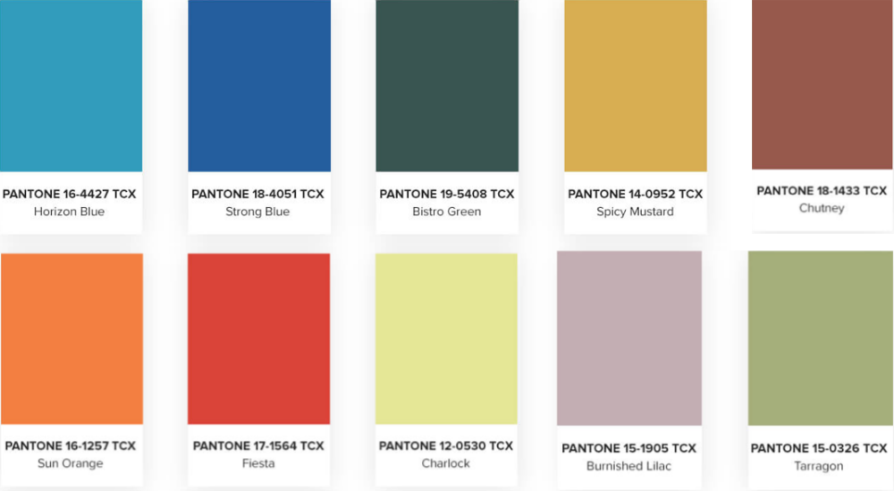 Modekleuren Lente-Zomer 2024 volgens Pantone