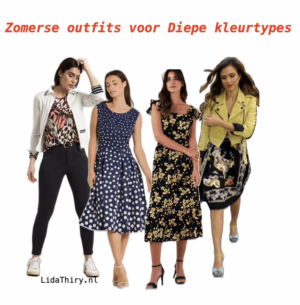 Zomerse outfits voor het diepe kleurtype